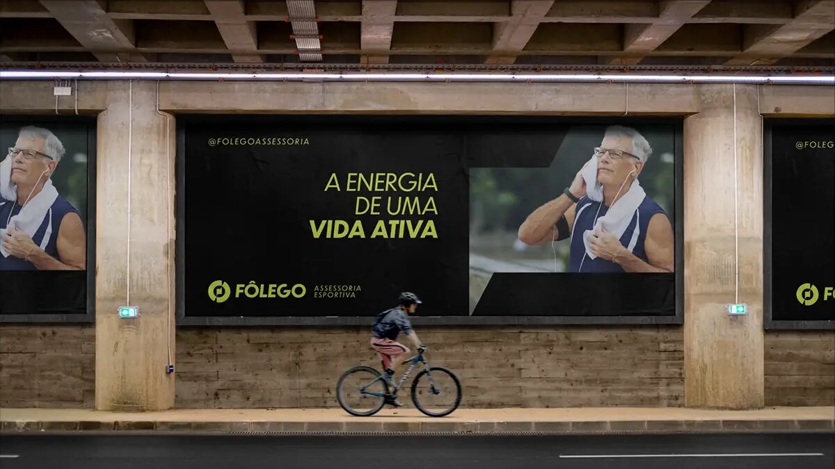 Campanha Fôlego aplicada em mídia urbana