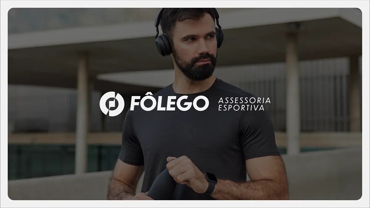 Aplicação da identidade Fôlego em comunicação esportiva