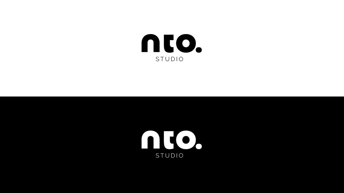 Variações positiva e negativa do logotipo NTO